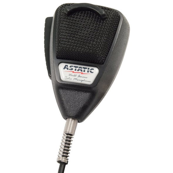 Astatic 636L Noise Canceling Dynamic 4 Pin CB Microphone Tilted