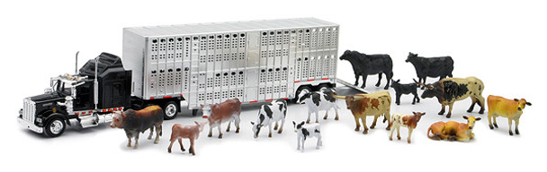 Kenworth Livestock Hauler With Farm Animal Set 1/43 Scale