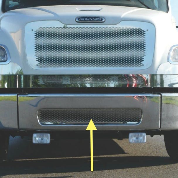 Freightliner M2 Stainless Steel Bumper Punch Grill