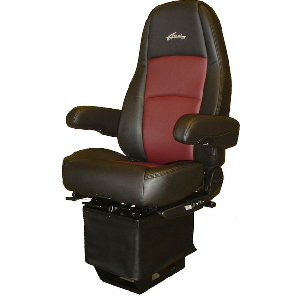 Sears Atlas II DLX Seat Highback Black & Red Leather With Arm Rests
