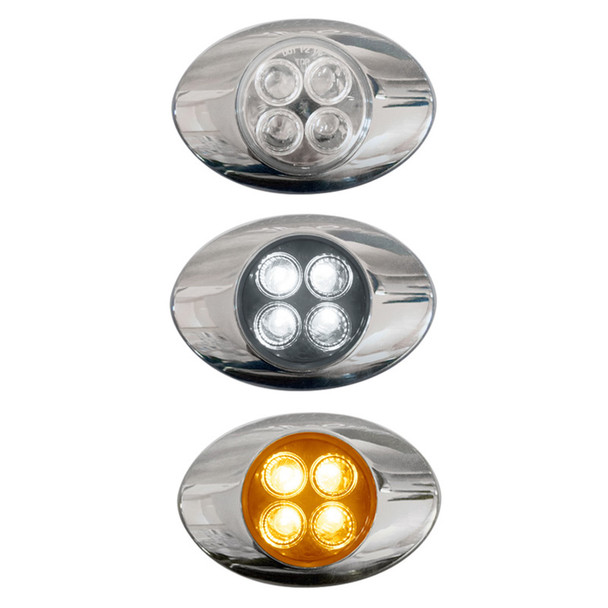 Millenium M3 Style Dual Revolution Amber & White LED Marker Light