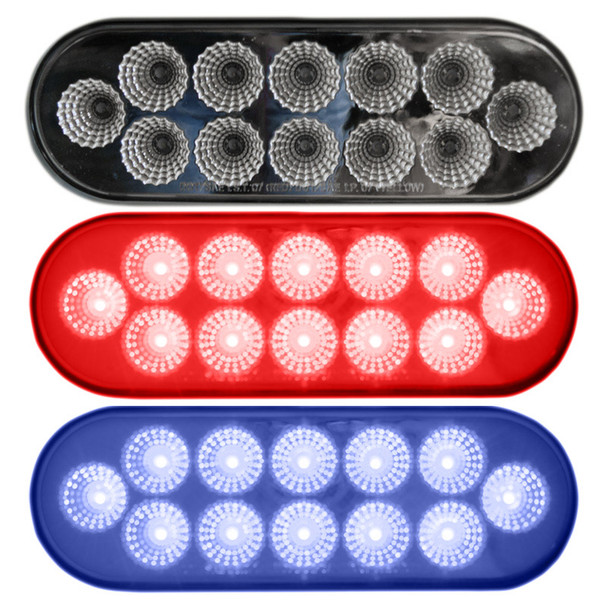 Oval Dual Revolution Red And Blue LED Marker Light