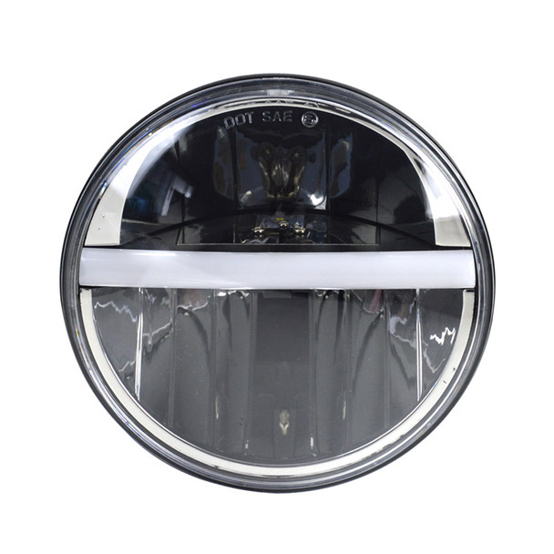 7" Round LED Headlight With Center DRL And Turn Signal