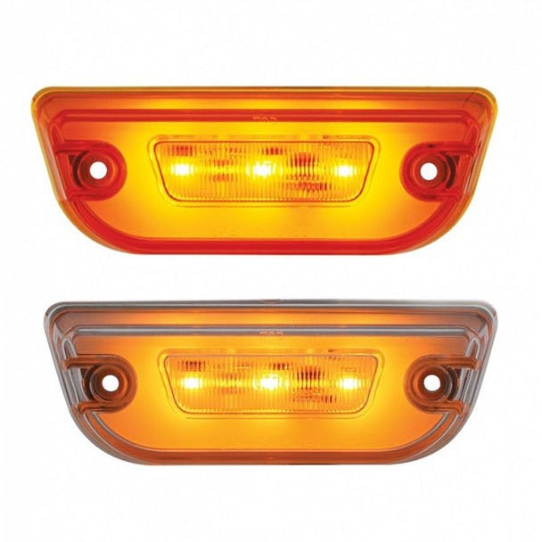 Peterbilt 579 & Kenworth T680 LED Rectangular Glo Cab Light Amber And Clear Lens Shown