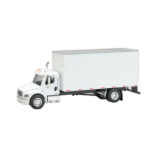  Freightliner M2 White Van Box Truck 1/64 Scale