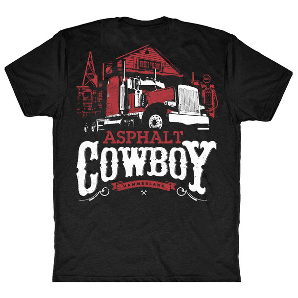 Asphalt Cowboy Hammer Lane Trucker T-Shirt Back
