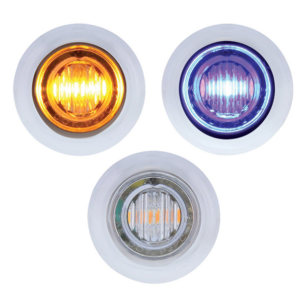 Blue and Amber Dual-Color LED Clearance/Marker Lights