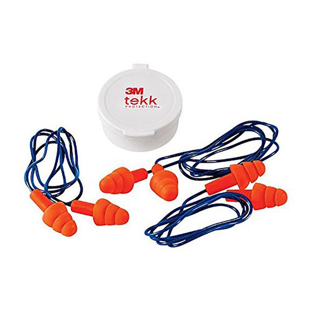 Corded Reusable Earplug 3 Pair With Case