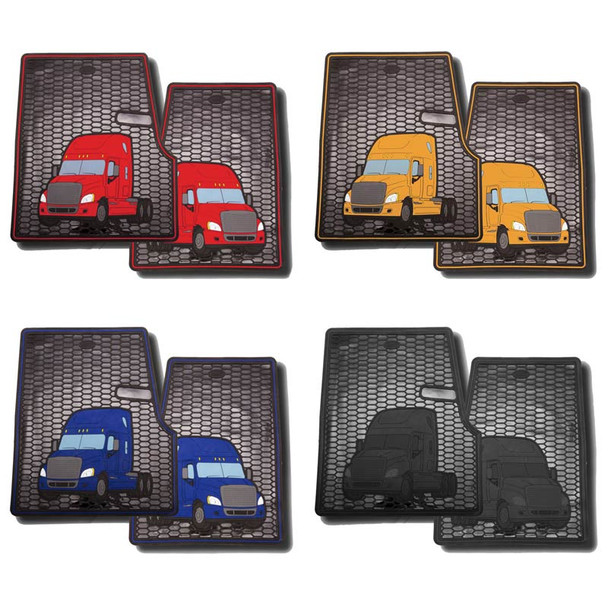 Freightliner Cascadia Rubber Floor Mats All Colors