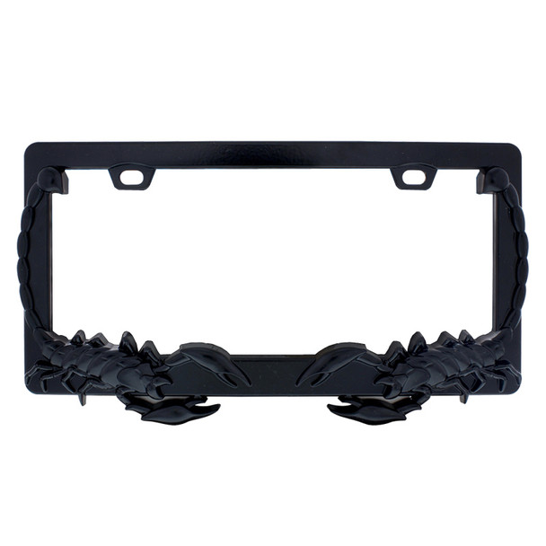 Black Universal Scorpion License Plate Frame