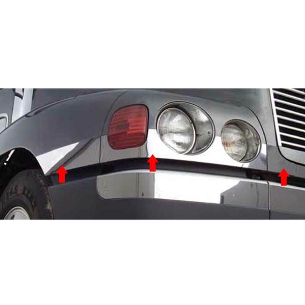 Freightliner Century Front End Trim 7 Piece Kit Angled