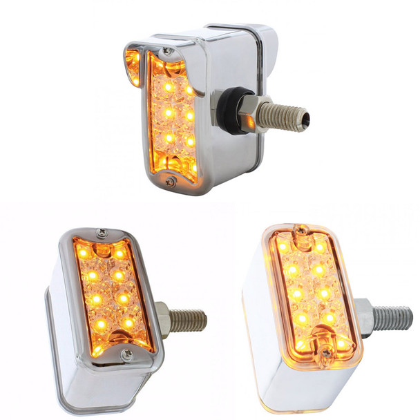 Dual-Function-Double-Face-Reflector-Light-Straight-Mount-Amber-Lens-Option