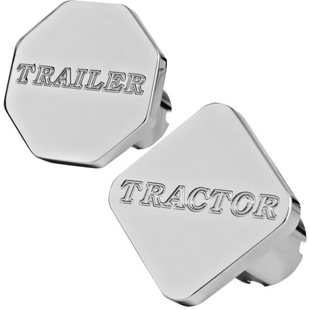 Engraved Tractor Trailer Script Air Brake Knob
