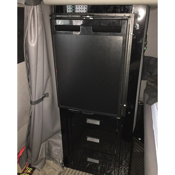Peterbilt 379 386 389 Refrigerator Storage Solution Gloss Black