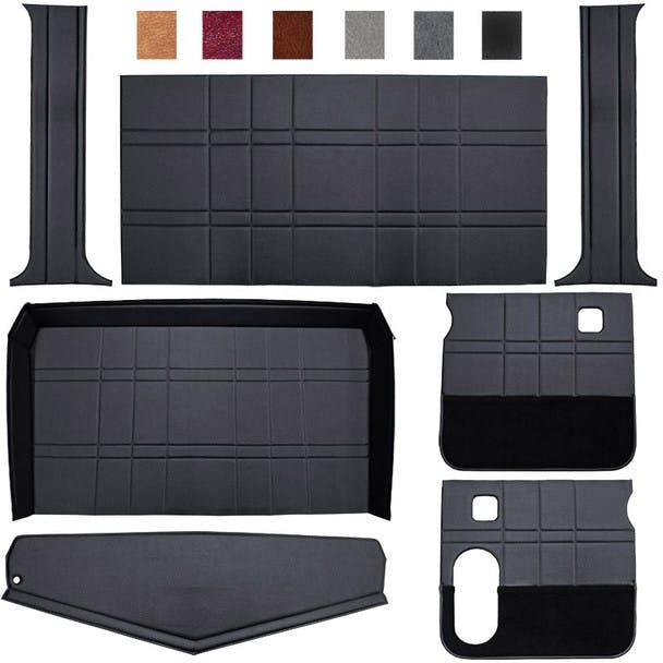Peterbilt 359 & 379 Cab Interior Upholstery Kit (Black)