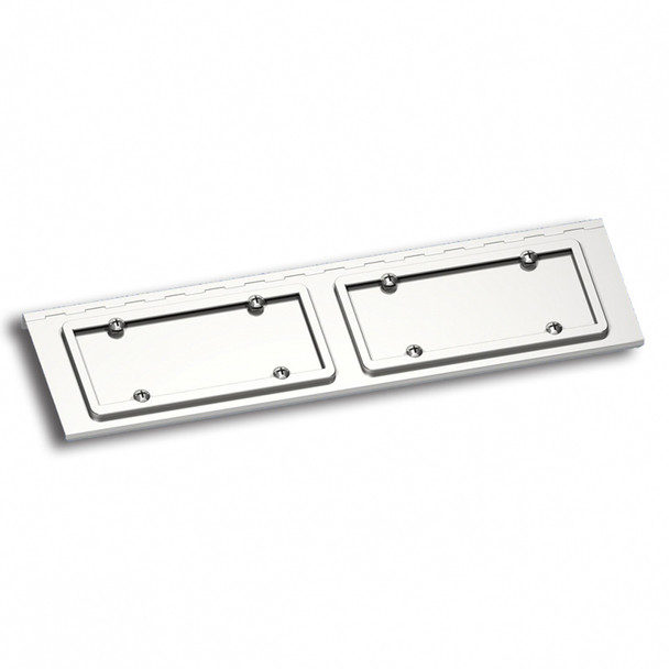 Stainless Steel Dual License Plate Holder For Peterbilt