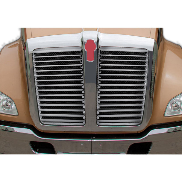 Kenworth T680 Stainless Steel Grill Insert With 15 Louver Style Bars
