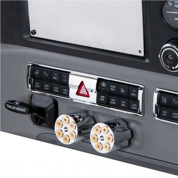 Chrome Hazard Switch Panel Trim Mounted View