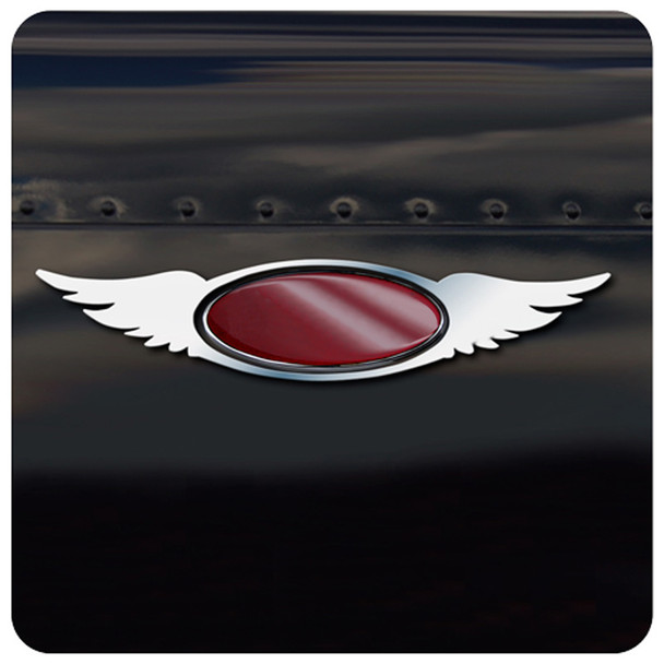Peterbilt Stainless Steel Double Wing Emblem Trim