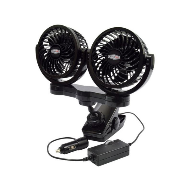 RoadPro Dual Fan With Mounting Clip
