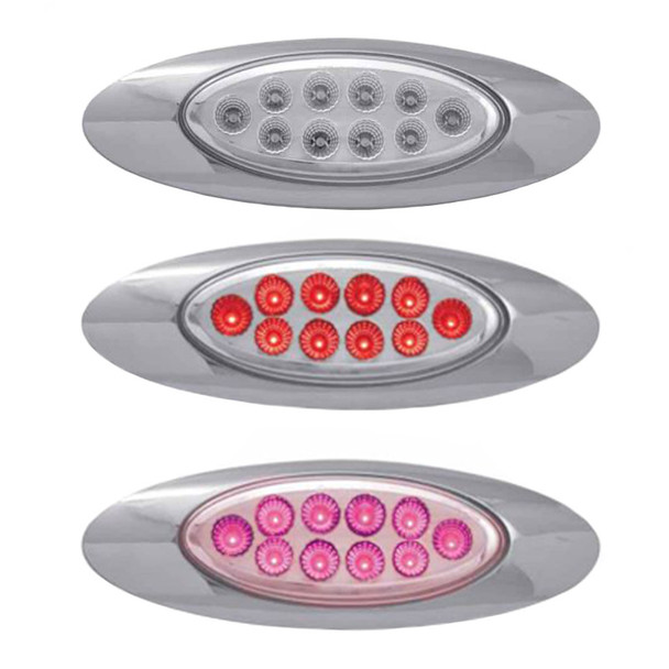 Millennium M1 Style Dual Revolution Red & Pink Breast Cancer Awareness LED Marker Light - Default