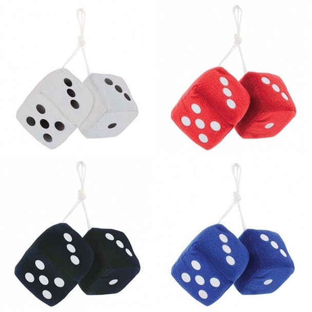 3 Inch Classic Fuzzy Dice - All