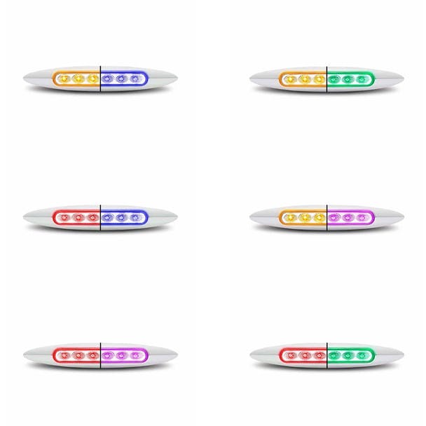 6" Dual Revolution Marker LED Lights - All
