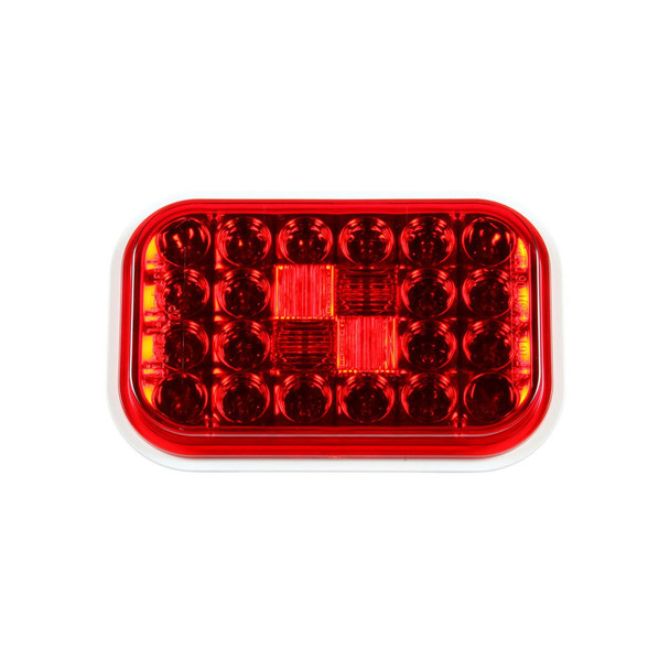 5.5" x 3.5" Rectangular Signal Stat Red 24 Diode LED Stop, Turn & Tail Light 4550 1
