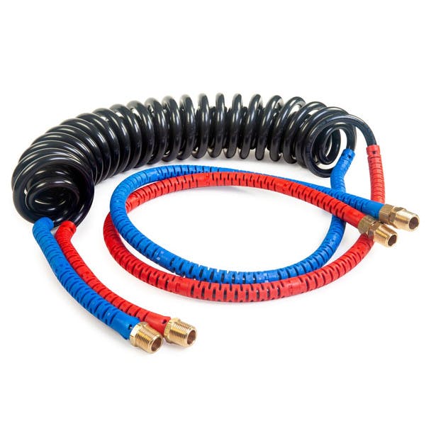 15' Air Brake Coil-in-Coil Compact Intelli-Flex Kink-Repairing Service Or Emergency Coil Pair With 40" Leads - Default