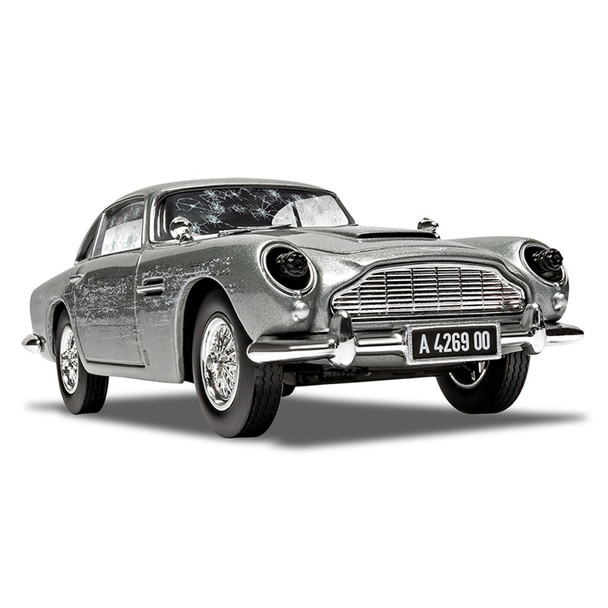 James Bond Aston Martin DB5 In Silver With Bullet Holes No Time To Die Replica 1/36 Scale - Main
