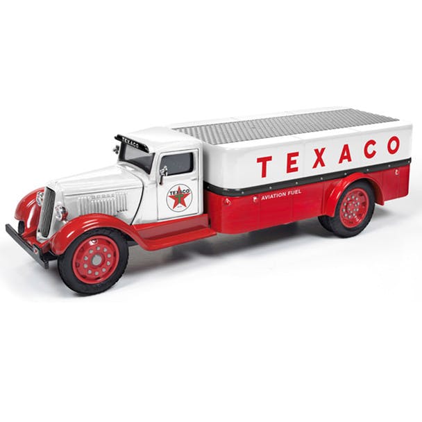 Texaco 1935 Dodge 3-Ton Platform Truck In White And Red Replica 1/38 Scale