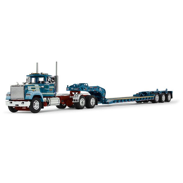 Mack Super-Liner With Fontaine Tri-Axle Lowboy Trailer Replica 1/64 Scale