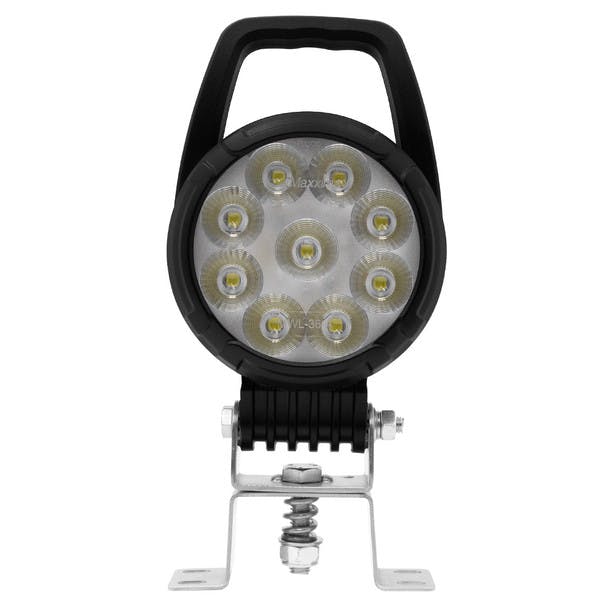 9 LED 4.6" Round Adjustable Work Light By Maxxima - Front