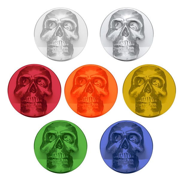 Vibrant Color Skull Air Valve Knob