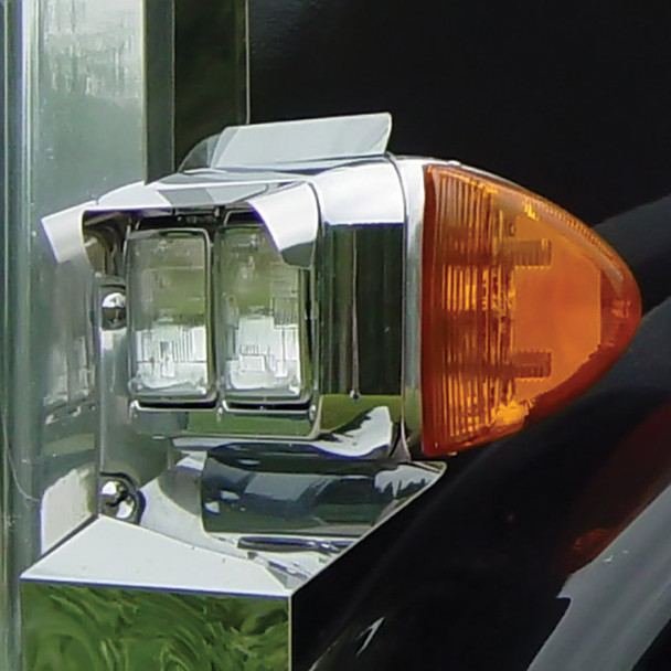Universal Headlight Visors For Double Rectangular Headlights