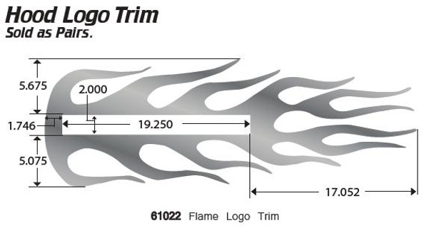 Western Star Hood Logo Trim Flame
