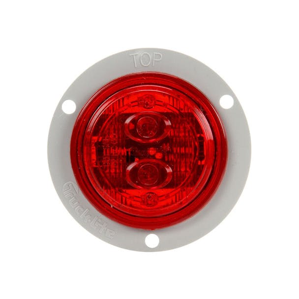 LED Model 30 Low Profile Red Light With Flange Mount - Front
