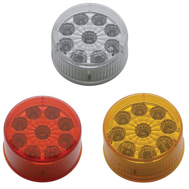 2" Round Reflector Clearance Marker Light 9 LED