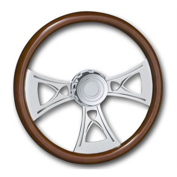 Western Star Steering Wheel Chrome 18" Cross With Hub Included