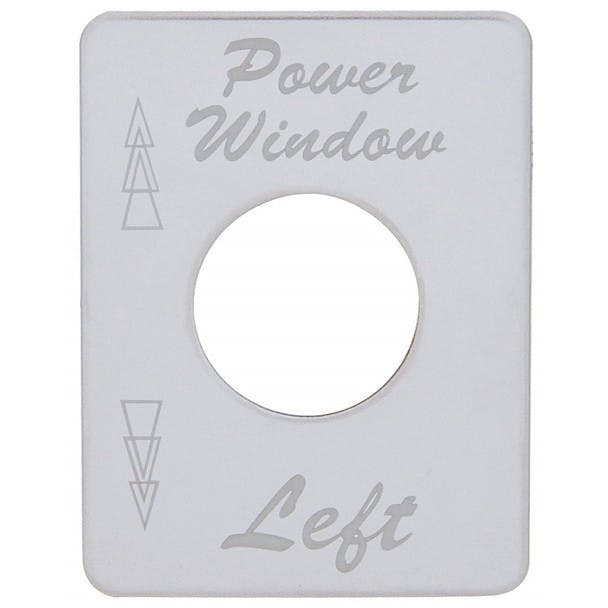 Peterbilt Stainless Steel Left Power Window Switch Plate