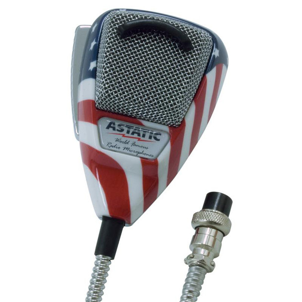 Astatic 636L Noise Canceling Stars N' Stripes CB Microphone Right