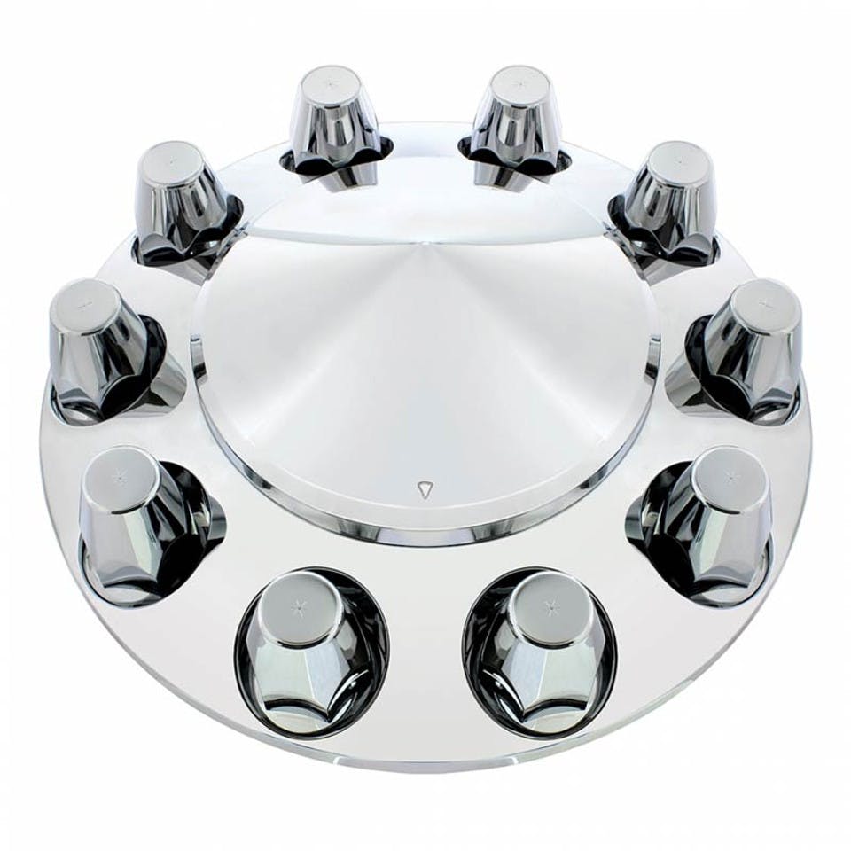 Chrome Front Hub Cover With Pointed Removable Hubcap Raney's Truck Parts