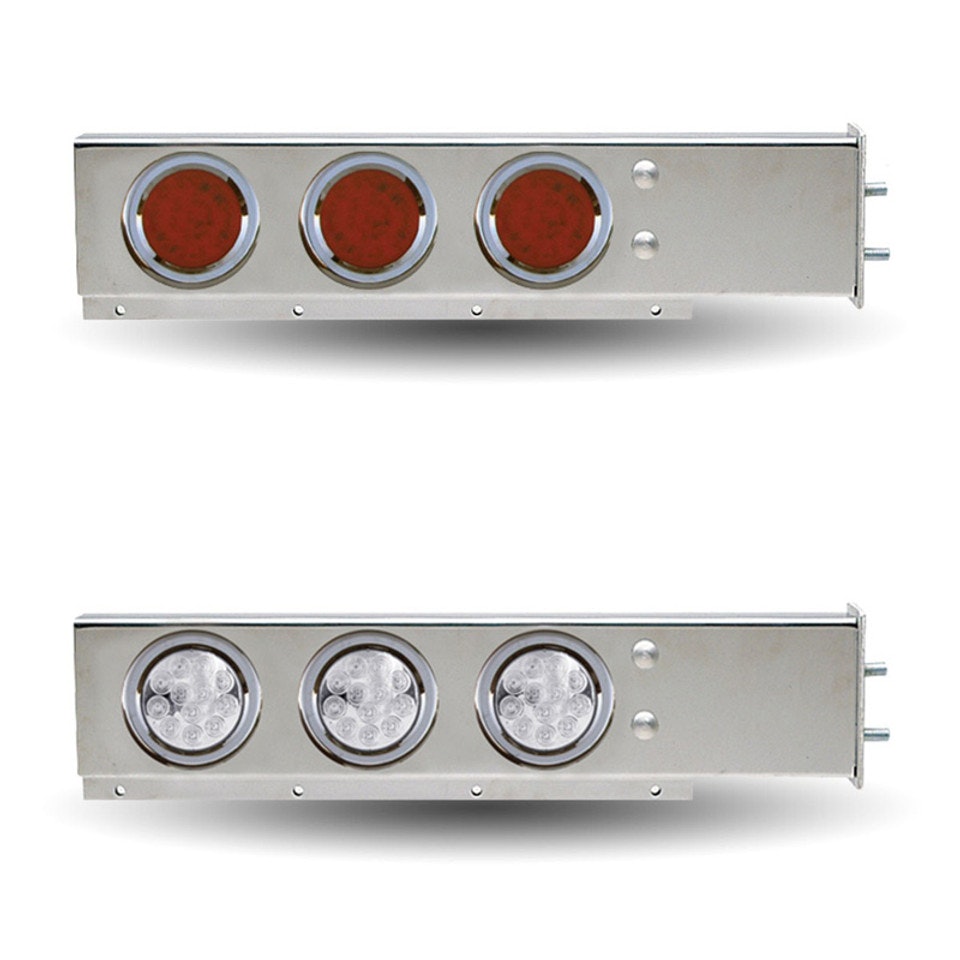 Mud Flap Hangers With LED Lights & Clear Lens Raney's Truck Parts