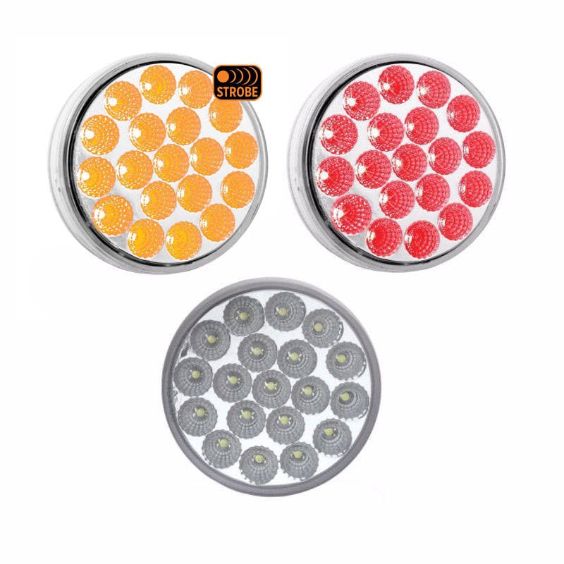 Trux TLED-4XRB 4 Inch Round 19 Diode Red/Blue Dual Revolution LED Light Grommet - Foto 7