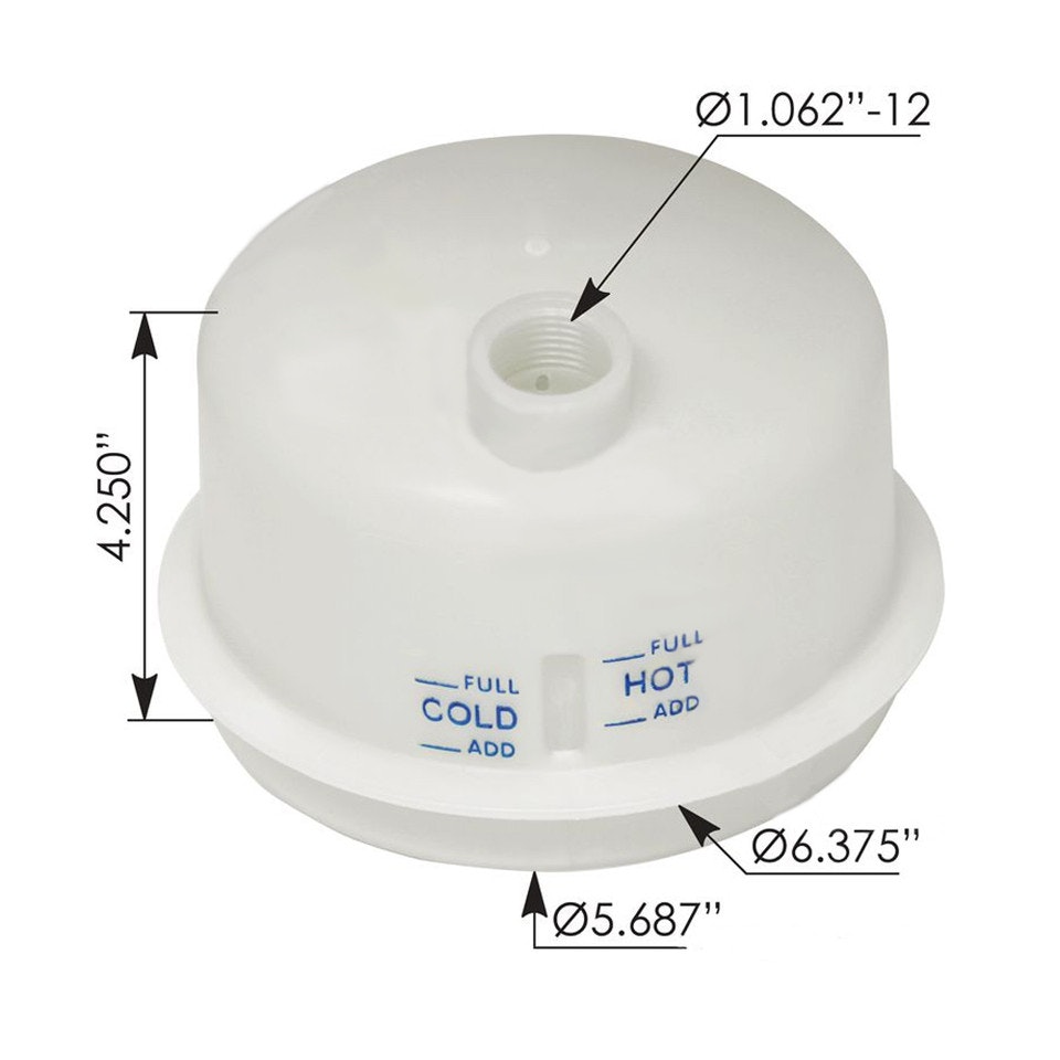 Kenworth Power Steering Reservoir J861045005 Raney's Truck Parts