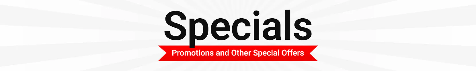 White image with Specials written in the center that has a red price tag replacing the 
