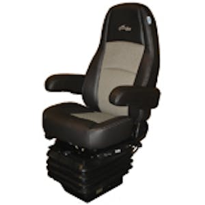 GraMag Black Genuine Leather with Heat and Vent Option Truck Seat