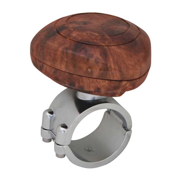 Brown Plastic Wood Steering Wheel Spinner By Grand General Gloss Brown