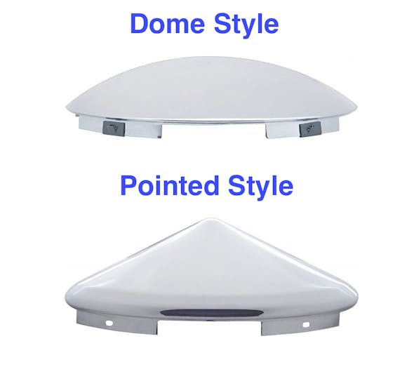 4 Notch Front Hub Cap Chrome and Stainless Steel Default