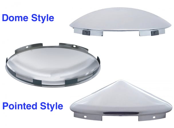 Universal Front Hub Cap Chrome and Stainless Steel